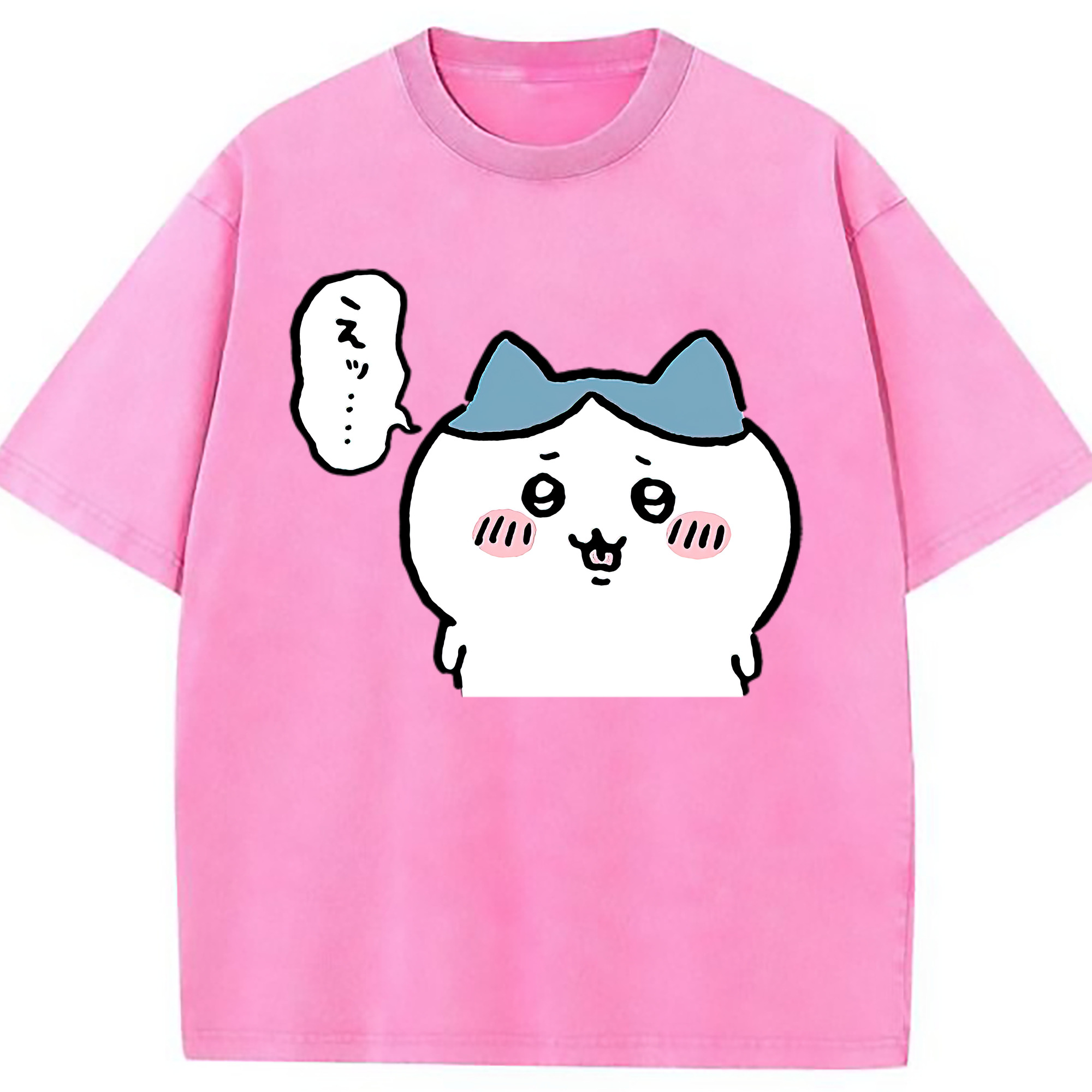 （画像用） ちいかわ ハチワレ Chii-kawa hachiware 綿100% ヴィンテージ風 半袖Tシャツ（フロントプリント）
